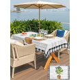 thumbnail image 5 of Outdoor Tablecloth with Umbrella Hole for Patio/Picnic/Party/Camping, Summer Lemon Waterproof Table Cloth Rectangle Table Cover Washable, Potted Plant Black Plaid Vintage Wood (52"x 70"), 5 of 8