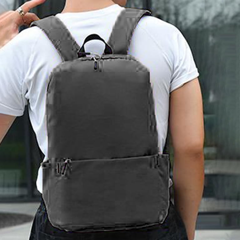 Solid Color Backpack, Nylon Travel Bag, Large Capacity  display picture 3
