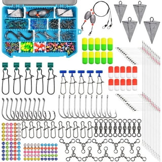 Surf Fishing Tackle Kit Fish Finder Rig, 130pcs Saltwater Surf Fishing Rigs  Live Bait Rigs Include Fishing Leaders Pyramid Sinker Weight Sinker Slider