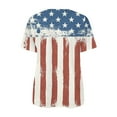 thumbnail image 5 of Dyegold Summer Tops for Women 2023 Trendy, 1/4 Zip V Neck Tops for Women Summer Plus Size Patriotic US Flag Print Tshirts Short Sleeve Loose Fit Blouse ​Tunics, 5 of 5