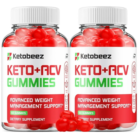 (2 Pack) Ketobeez ACV Gummies - Ketobeez Apple Cider Vinegar Gummy Supplement for Energy - Ketobeez Keto Gummies Dietary Supplement (120 Gummies)