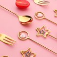thumbnail image 5 of 304 Stainless Steel Pendant Star k Love Coffee Spoon Heart Fruit Spoon Star Design Dessert Spoon Teaspoons, 5 of 6