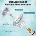 thumbnail image 4 of Shower Knob Handle Kit Compatible with Moen 96782 Chateau, Replacement Shower Knob Handle for Single Handle Bathroom Tub and Shower Handle, Include Screw, Chrome Knob Insert Transparent Transparent, 4 of 5