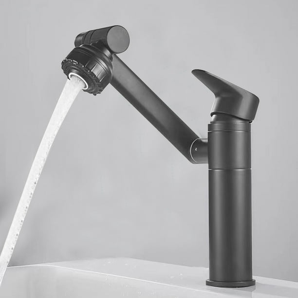 Grifo de lavabo giratorio de 1080 grados, grifo de lavabo con aireador para lavabo de armario de baño