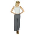 thumbnail image 7 of Bimba Womens Designer Pajamas Black Cotton Wide Leg Palazzo Pants, 7 of 7