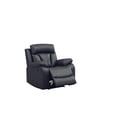 thumbnail image 3 of Nathaniel Home Benjamin Leather Upholstered Recliner in Gray, 3 of 5