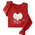 thumbnail image 4 of Sweatshirt for Women Perfect For Daily Wear or Loungewear! The Best Choice for Valentine's DayS Red Valentine's Day Sweatshirt, 4 of 5