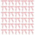 thumbnail image 4 of 50 Counts Satin Ribbon Black Bow Decor 2.5" Premade Tie Bows for Gift Wrapping Black Bow for Treat Bags Party Favors Wedding Decorations, 4 of 12