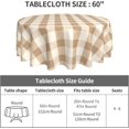 thumbnail image 2 of Round Tablecloth 60 Inch, Brown White Plaid Round Table Cover Comfortable Table Cloth Kitchen Tablecloths for Restaurant, Picnic, Indoor and Outdoor Dining, 2 of 8