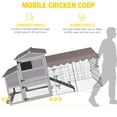 thumbnail image 4 of Aivituvin 79.1" Chicken Coop with Wheels for 4–6 Chickens, Large Mobile Chicken House with Metal Run, Weatherproof Outdoor Poultry Cage, 4 of 11