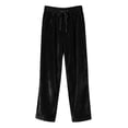 thumbnail image 6 of Men’s Velvet Casual Trousers Loose Fit Elastic Waistband Everyday Loungewear Bottoms, 6 of 6
