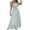 Green, variant on Qiopertar Women's V-Neck Sleeveless Maxi Dress Elegant Ruffled Waist Tie Casual Beach Vacation Party Cocktail Evening Ankle Length Dress, Pink M