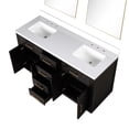 thumbnail image 4 of Abbey 72 in W x 22 in D Grey Oak Double Bath Vanity, Cultured Marble Top, Faucet Set, and 34 in Mirrors, 4 of 8