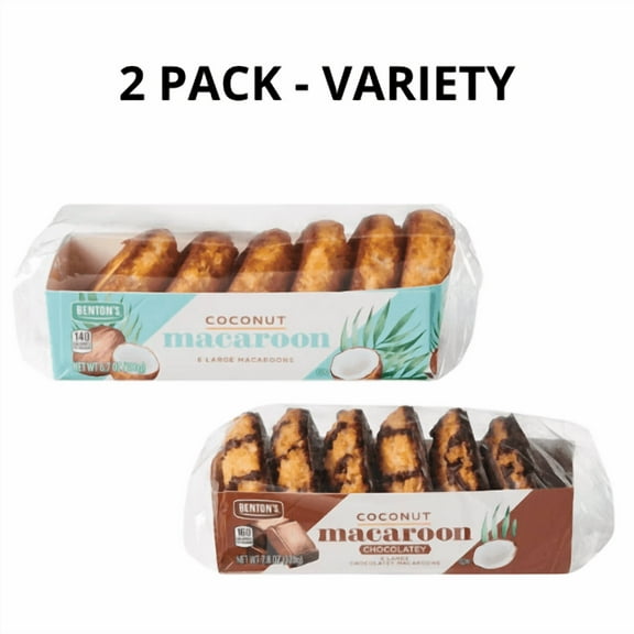 Bentons Coconut Macaroons and Chocolate Coconut - 2 PACK