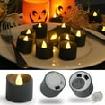 thumbnail image 6 of KAMUGO Black Flameless Candle Tea Lights, Warm White Flash, 12 Pack, 6 of 7