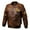 Brown, variant on NOLDARES Leather Motorcycle Jacket for Men, Comfy Vintage Style Leather Jacket, Water Resistant Biker Jacket for All-Weather Riding(Blue,M)