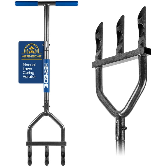 Hermsche Stand Up Weed Puller Tool for Garden Weeder Tool Handheld Manual Weed Puller Hand Weeding Weeder Hoe Hand Tool Heavy Duty with 39.3" Long Handle Weeds Remover Without Bending (1-Piece)