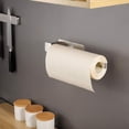 thumbnail image 5 of Dinheiro portarrollos de cocina, soporte para papel de cocina de acero inoxidable, dispensador de rollos de cocina sin perforación para toda la cocina, 5 of 5