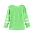 thumbnail image 4 of Hjtefg Girls' Classic Crewneck - Soft Long Sleeve Tee | Comfortable Everyday Top for Play & School,Color: Light Green Size: 5-6 Years, 4 of 5