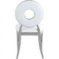 thumbnail image 2 of Meridian Furniture Carousel White Vegan Leather Dining Chair (Set of 2), 2 of 9