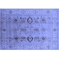 thumbnail image 1 of Ahgly Company Machine Washable Indoor Rectangle Oriental Blue Industrial Area Rugs, 7' x 10', 1 of 4