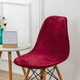 thumbnail image 2 of Funda protectora para asiento de silla Shell, ideal para sala de estar, conferencias, banquetes. Vino rojo, 2 of 8