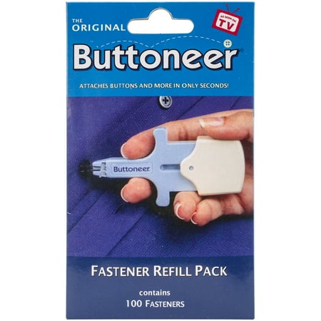 The Original Buttoneer Fastening System Refill Pack, 100Pk