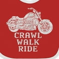thumbnail image 4 of Inktastic Crawl Walk Ride Motorcycle Boys or Girls Baby Bib, 4 of 4