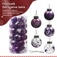 thumbnail image 2 of Ounissouiy Paquete de 30 bolas de Navidad, colgante decorativo de Navidad reutilizable para fiestas, bodas, cumpleaños, fotografía, patio, decoración del Kits de decoración para fiestas Violeta Ounissouiy HA065288-05B, 2 of 6