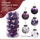 thumbnail image 2 of Yuarrent 30 piezas 6 cm bola de Navidad plástico vacaciones decorativo árbol de Navidad colgante fotografía jardín patio decoración del Kits de decoración para fiestas Violeta, 2 of 6