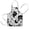 Black and White-1, variant on Black and White Halloween Doodle Pattern Kids Aprons for Girls and Boys,Adjustable Neck Strap Toddler Aprons for Kids Cooking Baking,23.6"x19"