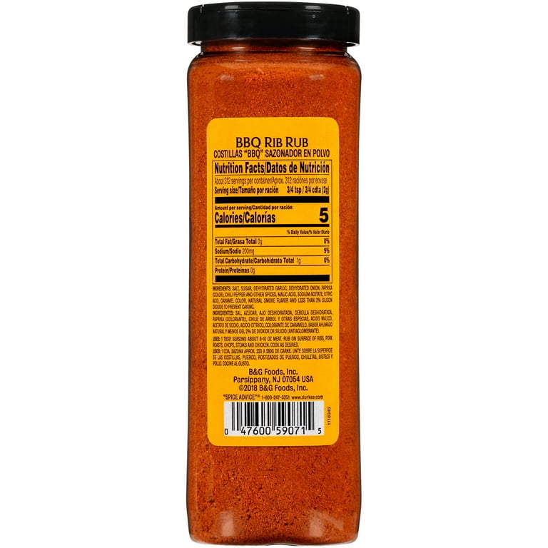 Durkee BBQ Rib Rub 22 oz. Shaker Walmart