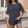 thumbnail image 5 of Womens Summer Tops Women s T-Shirts Casual Round Neck Short Sleeve Top for Everyday Wear Grey XL, 5 of 5