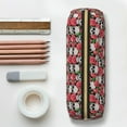 thumbnail image 6 of Uemuo Skull and Roses Printed Leather Pencil Case, Pencil Pouch, Portable Pencil Bag, Pen Case for& Office, 6 of 7