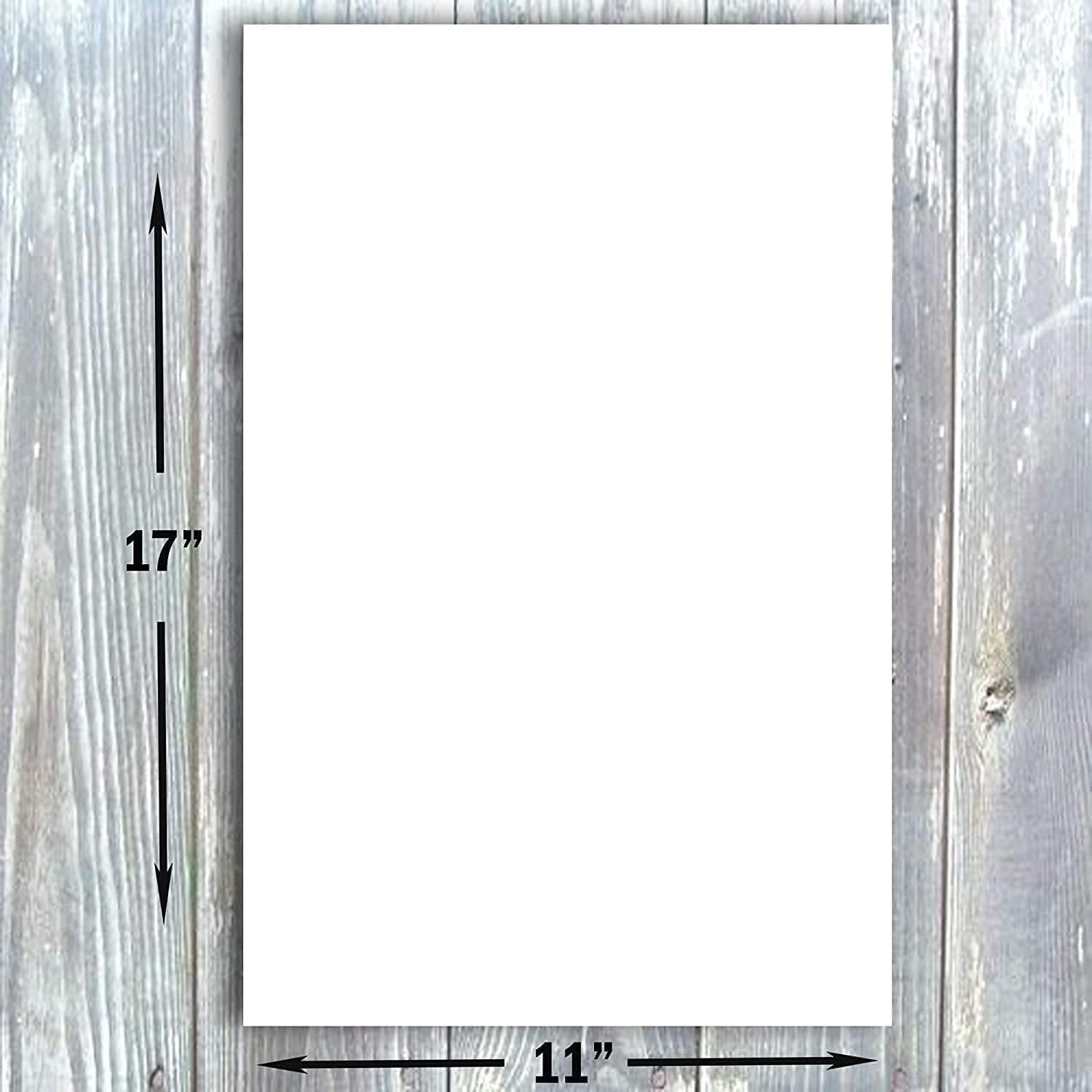 Hamilco White Cardstock Thick 11x17 Paper - Heavy Weight 80 lb Cover Card Stock 50 Pack Bright