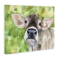 thumbnail image 2 of Stupell Industries Rustic Lodge Cute Baby Cow Animal Green Watercolor Canvas Art, 30 x 24, by George Dyachenko, 2 of 7