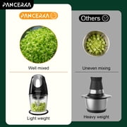 PANCERKA One-Touch Electric Mixer, Food Processors, Meat Grinder, Electric Vegetable Chopper, With 4 Stainless steel Blades, 600ml Capacity, Easy to store, for Meat/Smoothie/Vegetable/Puree/Fruits/Ga