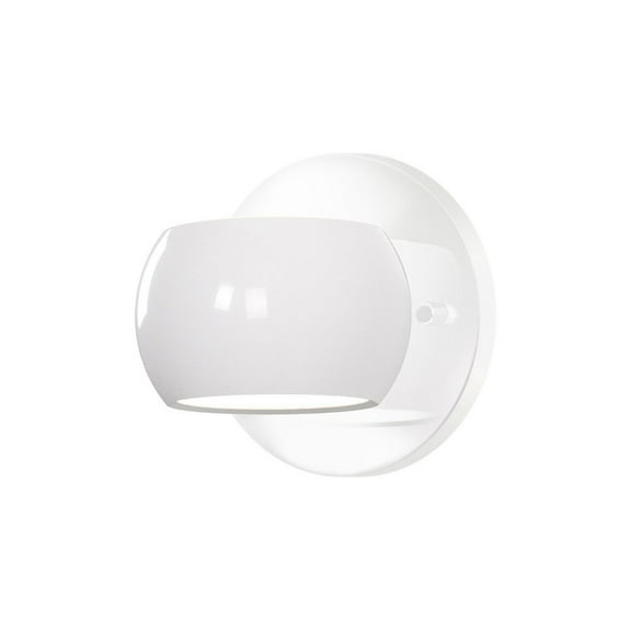 WS46604-GWH-Kuzco Lighting-Flux - 10W LED Wall Sconce-4.38 Inches Wide-Gloss White Finish