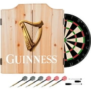 Guinness Dart Cabinet Set with Darts and Board - Harp