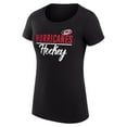 thumbnail image 2 of Women's G-III 4Her by Carl Banks Black Carolina Hurricanes Super-Slim Fit Lightweight Team Sport T-Shirt, 2 of 3