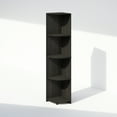 thumbnail image 2 of Furinno Basic 4-Tier Corner Multipurpose Standing Shelf, Espresso, 2 of 4