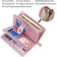 thumbnail image 4 of LAICAIW Women's Wallet Genuine Leather RFID Blocking Large Capacity Trifold Ladies Wallet, 4 of 6