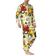 thumbnail image 2 of Naloa Vehicles Men’s Pajamas Set - Long Sleeve Button Down Sleep Shirt and Pajama Bottoms Sleepwear Set-Large, 2 of 7
