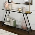 thumbnail image 6 of Evelyn&Zoe Yair 52" Wide Rectangular Console Table, Blackened Bronze, 6 of 7