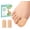 Beige, variant on Welnove Gel Toe Caps & Protectors - Silicone Toe Covers & Cushions for Pain Relief, Missing or Ingrown Toenails, Corns, Calluses & Blisters, 4 Large + 8 Medium, White