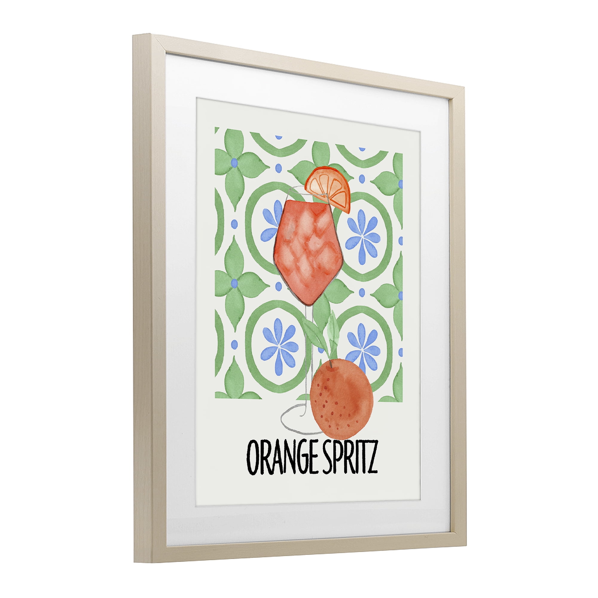 Stupell Industries Orange Spritz On My Mind Birch Framed Print Under Glass, design by Nina Jacobs