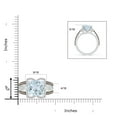 thumbnail image 4 of ANGARA Natural Cushion 3.5 ct Aquamarine Celtic Knot Cocktail Ring in 14K White Gold for Women (Size-10mm) | March Birthstone, Birthday, Anniversary, Jewelry Gift for Women | Natural Aquamarine Ring, 4 of 8