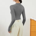 thumbnail image 7 of TYGHBN Turtleneck Pullover Women's Turtleneck Shirt Long Sleeve Shirt Women's Tight Thermal Top Slim Fit Basic Tops Stand Up Collar Turtleneck Pullover Undershirt Turtleneck Shirt Elegant Silk, 7 of 7