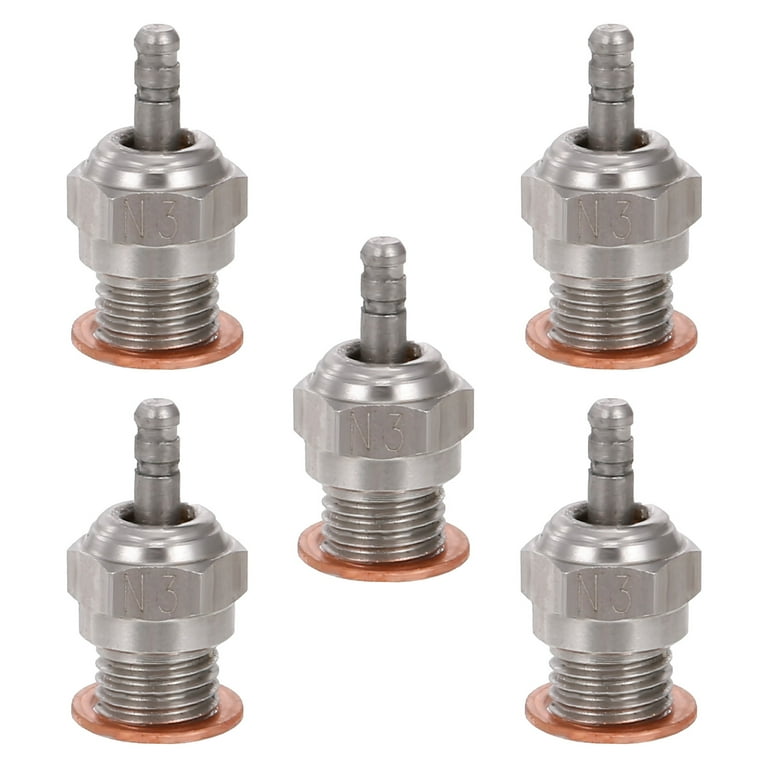 OWSOO 5PCS N3 Steel Plugs Glow Plug RC Engine Parts for Engines RC
