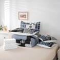 thumbnail image 6 of Manfei Safari Bear 7-Piece Bedding Comforter Set,Outdoor Adventure King Bedding Sets,Blue Black Plaid Grid Bed Sheets For Boy Teens,Ultra Soft Home Decor, 6 of 8